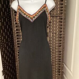 Tassel Detailed V-Neck Knee Length Dress ( Size- XXL)